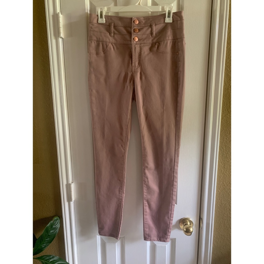 High Waisted Rose Skinny Jeans